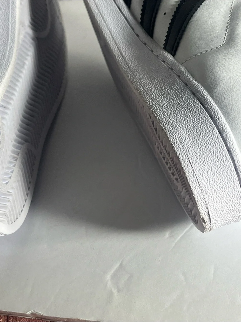 adidas White Sneakers with Black Stripes